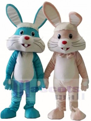 Rosa / blaues Kaninchen Ostern Hase Maskottchen Kostüme Tier