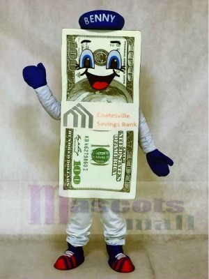Dollar Rechnung für die Bank Maskottchen Kostüme mit Hut