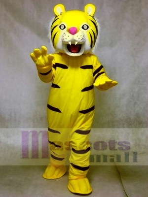glücklich Tiger Maskottchen Kostümen Tier