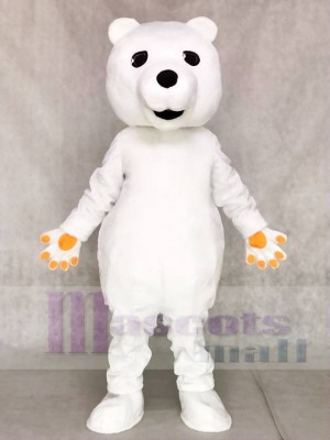 Weißes Eisbär Maskottchen Kostüm Tier