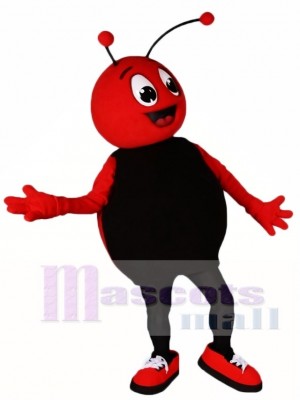 Brauch Auftrag rot Fehler mit schwarzem Bauch Maskottchen Kostüme Insekt
