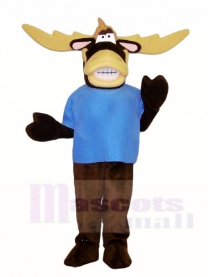 Blaues Shirt Moose Maskottchen Kostüme Tier