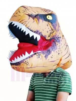 Aufblasbarer Dinosaurier Tyrannosaurus Rex Mask Headgear der Jurawelt nur Halloween Weihnachten