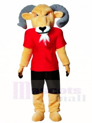 Ram mit rot Hemd Maskottchen Kostüme Tier