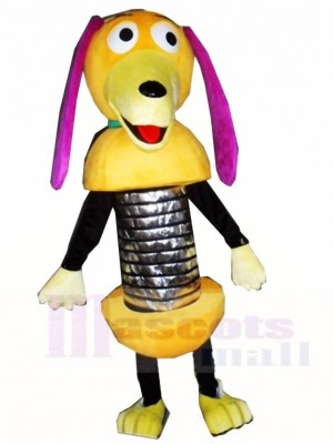 Rosa Ohren Slinky Hund Frühling Hund Maskottchen Kostüme