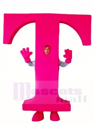 Magenta Brief Alphabet T Maskottchen Kostüme