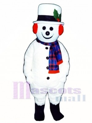 Netter Extra Round Schneemann mit Hut & Schal Maskottchen Kostüm Weihnachten Xmas 
