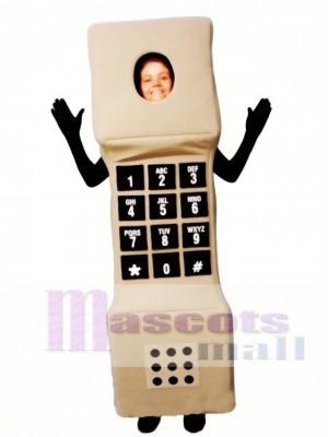 Offenes Gesicht Telefon Maskottchen Kostüm