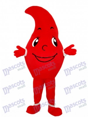 Red Dripping Blood Drop Maskottchen Erwachsene Kostüm