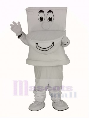 Lustig Weiß Toilette Maskottchen Kostüm