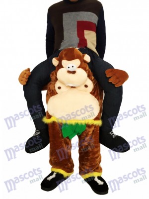 Huckepack Affe Carry Me Ride brauner Affe mit grünen Blättern Maskottchen Kostüme chipmunks kostüm huckepack kostüm selber machen