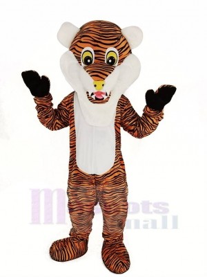Rötlich Braun Streifen Tiger Maskottchen Kostüm Tier