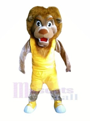 Löwe mit Gelb Weste Maskottchen Kostüme Billig