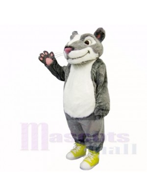 Grau Weiß Hamster Maskottchen Kostüme Tier