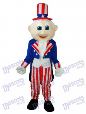 Uncle Sam Maskottchen Erwachsene Kostüm Cartoon Menschen