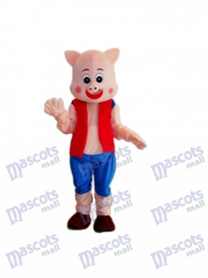 Kleine Schwein Maskottchen Erwachsene Kostüm Tier