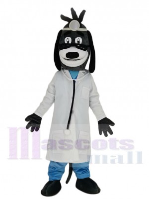 Arzt Hund mit Schwarz Brille Maskottchen Kostüm Tier