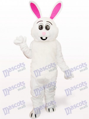 Ostern weißes Kaninchen mit rotem Ohr Tier Maskottchen Kostüm