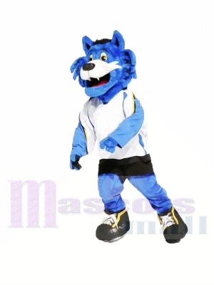Blauer pelziger Tiger Maskottchen Kostüme