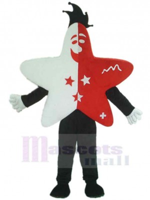 Roter und weißer Stern Maskottchen-Kostüm