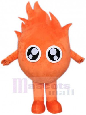 Orangefarbenes Feuer Maskottchen-Kostüm