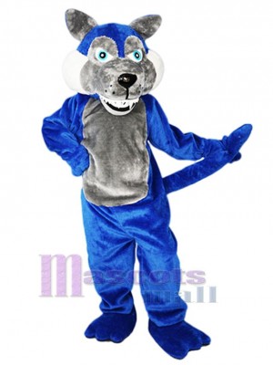 Blauer Wolf Erwachsene Maskottchen-Kostüm Tier