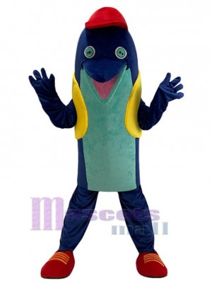 Bunt Delfin Maskottchen-Kostüm Ozean