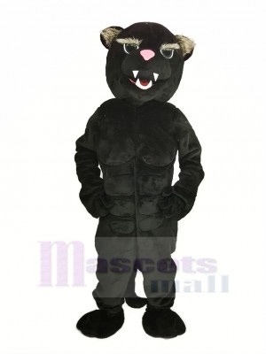 Schwarz Muskel Panther Maskottchen Kostüm