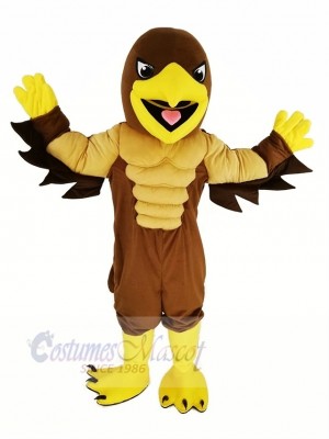 Braun Muskel Mächtig Golden Adler Maskottchen Kostüm Tier