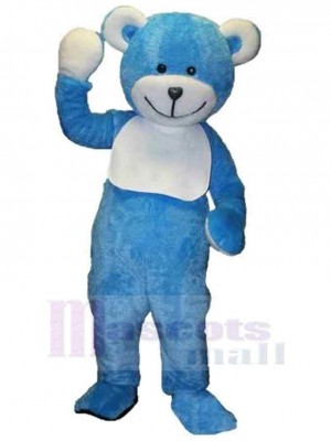 Blau-weißer Teddybär Maskottchen-Kostüm Tier