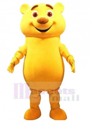 Glücklicher gelber Bär Maskottchen-Kostüm Für Erwachsene Maskottchen-Köpfe