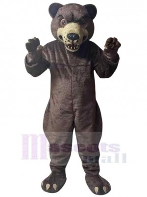 Wilder dunkelbrauner Bär Maskottchen-Kostüm Für Erwachsene Maskottchen-Köpfe