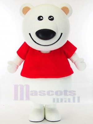 Lächelnder Eisbär Maskottchen-Kostüm Tier