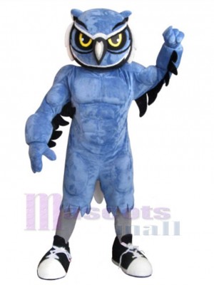 Blaue starke Eule Maskottchen-Kostüm Tier