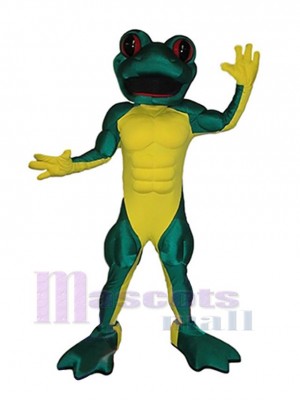 Muskel Frosch Maskottchen-Kostüm Tier