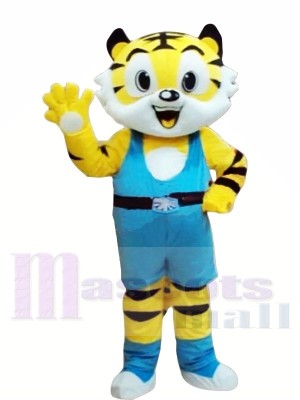 Neuer Stil Gelber Tiger Maskottchen Kostüme