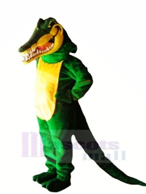 Grün Krokodil mit Lange Schwanz Maskottchen Kostüme