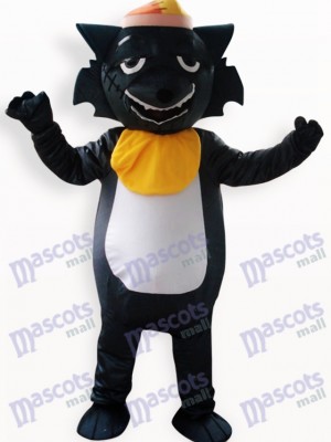 Schwarzer Wolf Tier Maskottchen Kostüm