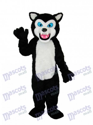 Schwarzer Wolf Erwachsene Maskottchen Kostüm Tier