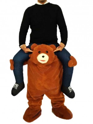 Piggyback Brown Bear Carry Me Fahrt auf Teddybär Maskottchen Kostüme chipmunks kostüm, huckepack kostüm selber machen