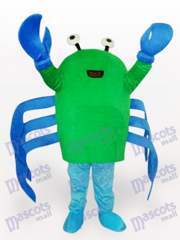 Grünes Krabben Karikatur erwachsenes Maskottchen Kostüm
