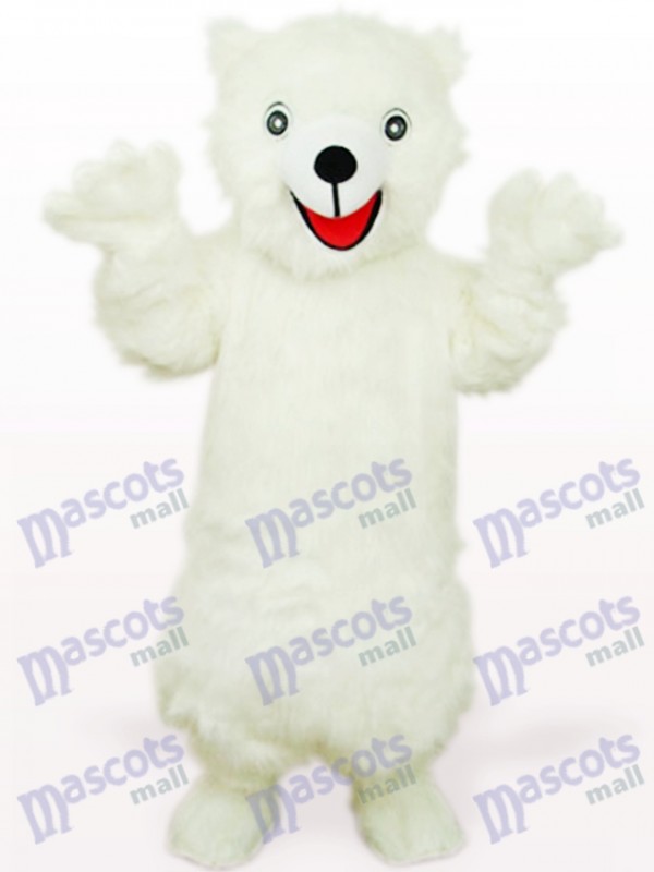 Weißes Eisbär Tier Maskottchen Kostüm
