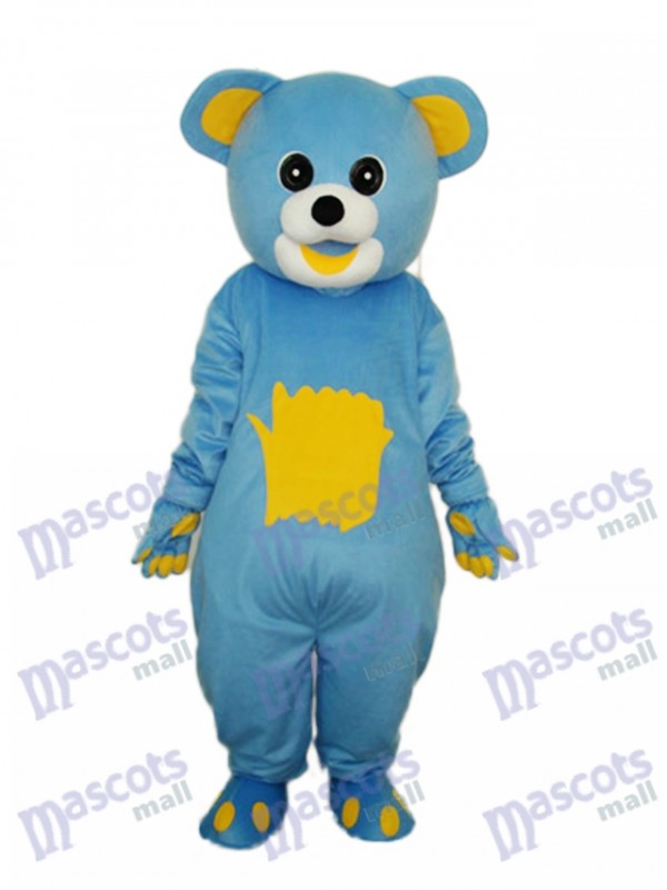 Gelb Belly Blue Bear Maskottchen Erwachsene Kostüm Tier