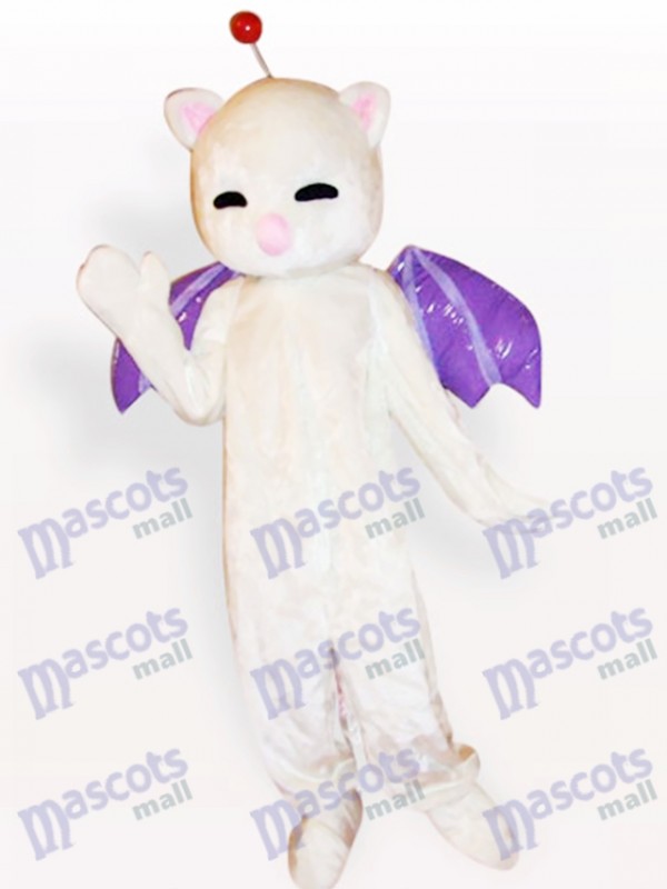 Rosa Nase weiße Katze Tier Maskottchen Kostüm für Erwachsene