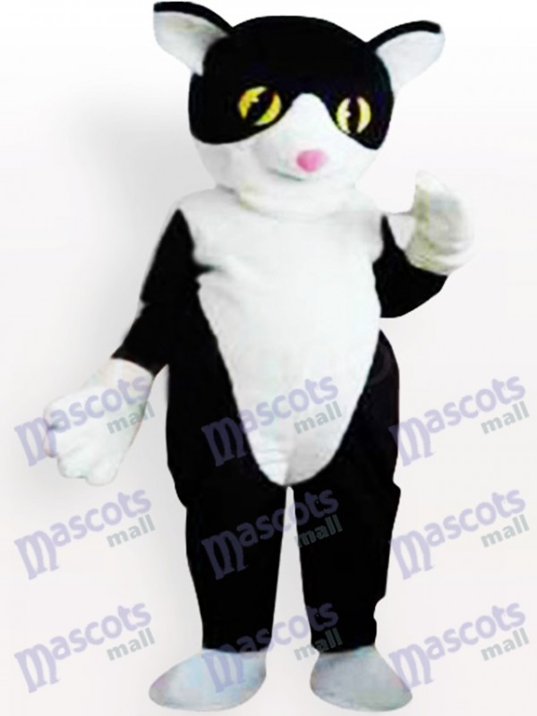 Schwarze und weiße Katze Maskottchen Kostüm