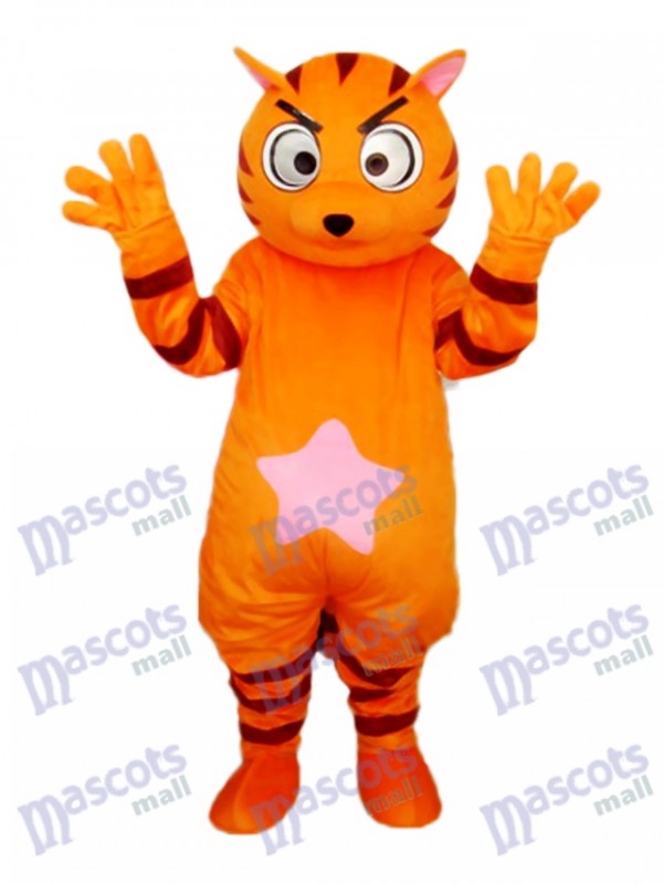 Orange Star Cat Maskottchen Adult Kostüm Tier