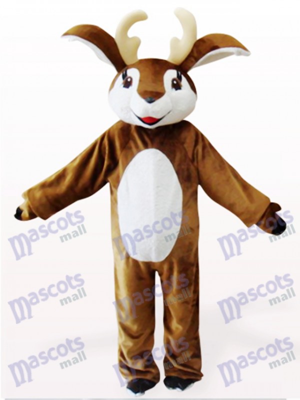 Brown And White Deer Animal Mascot Costume