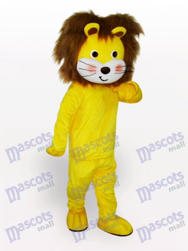 Gelbes Löwe Tier Maskottchen Kostüm
