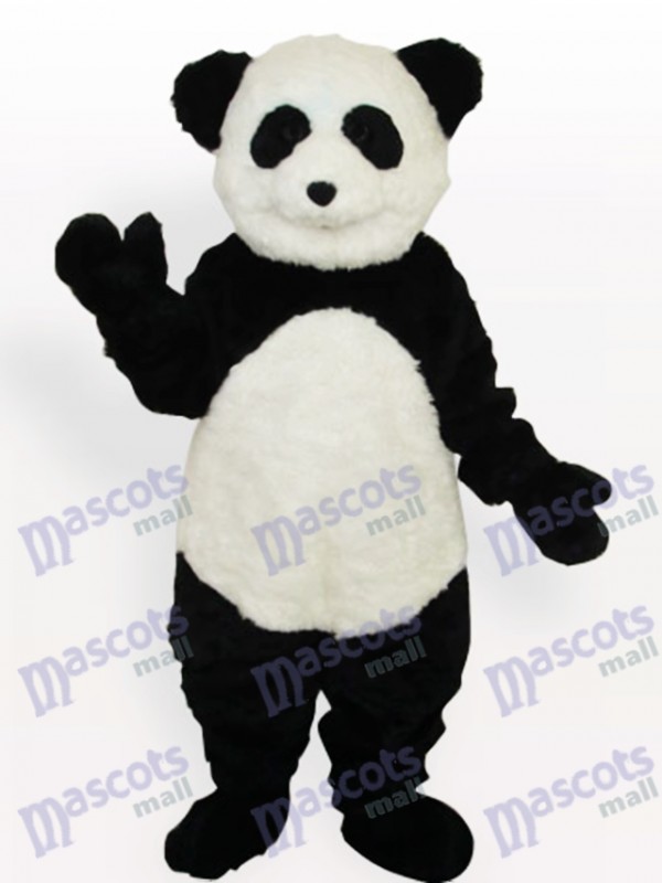 Lächelndes Panda langes Tier erwachsenes Maskottchen Kostüm
