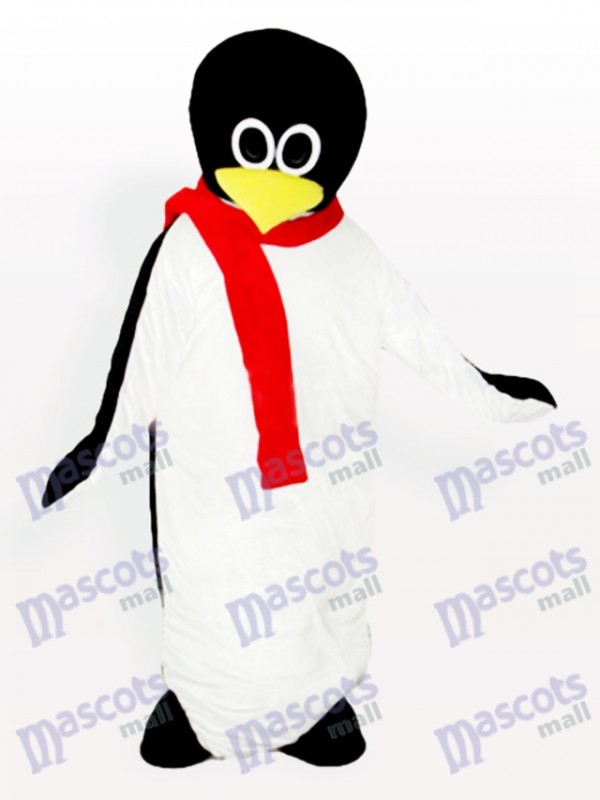 Baby Pinguin mit rotem Schal Maskottchen Kostüm